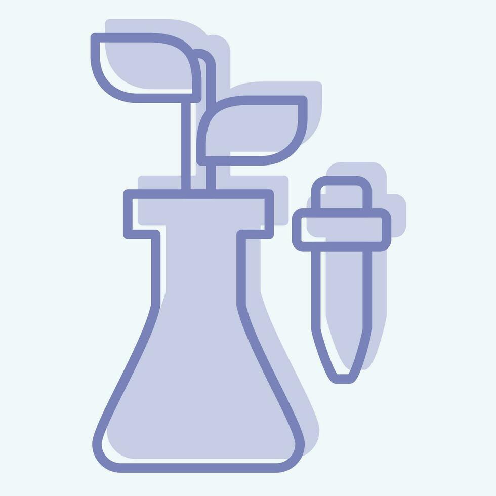 icono bio tecnología. relacionado a bioquímica símbolo. dos tono estilo. sencillo diseño editable. sencillo ilustración vector