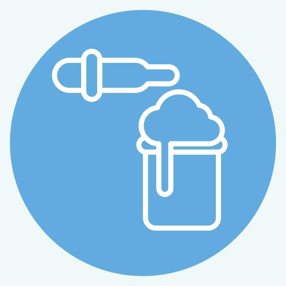 Icon Chemical Reaction. related to Biochemistry symbol. blue eyes style. simple design editable. simple illustration vector