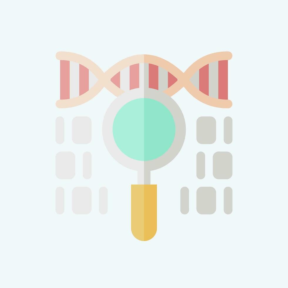 Icon Genetic Code. related to Biochemistry symbol. flat style. simple design editable. simple illustration vector
