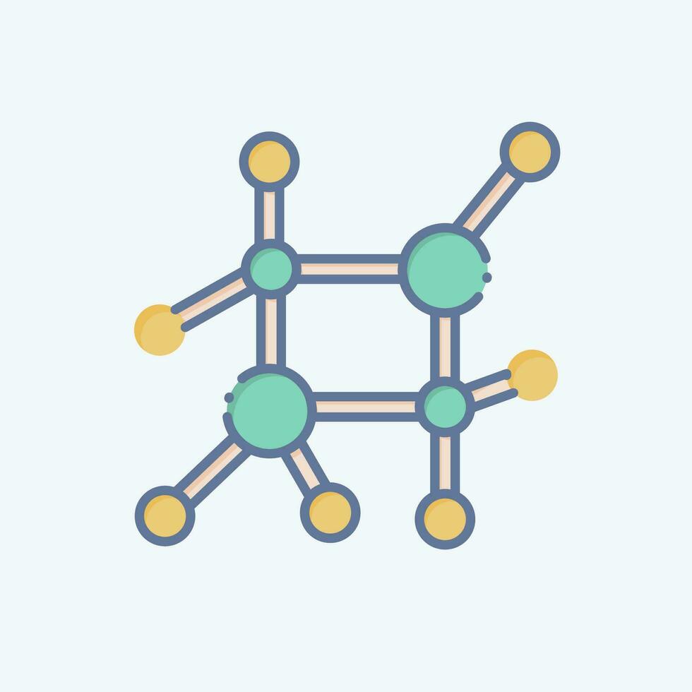 Icon Nano Technology. related to Biochemistry symbol. doodle style. simple design editable. simple illustration vector