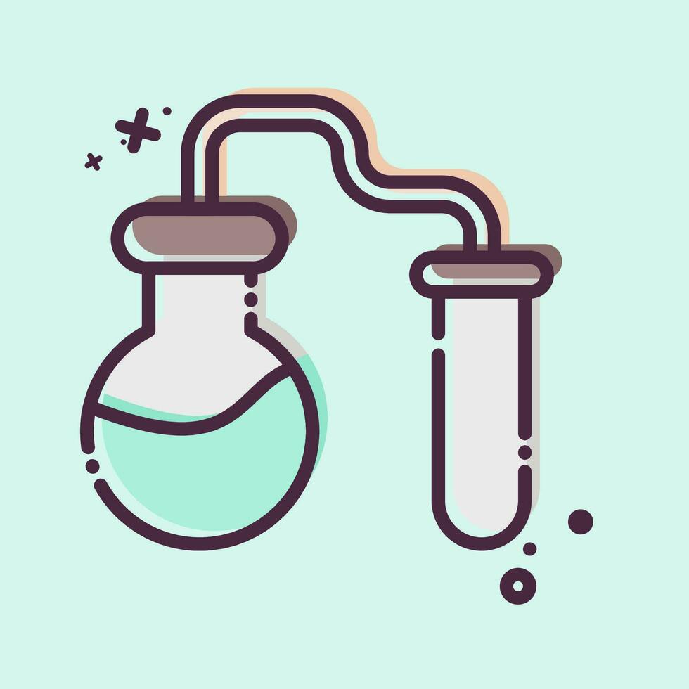 Icon Chemical Experiments. related to Biochemistry symbol. MBE style. simple design editable. simple illustration vector