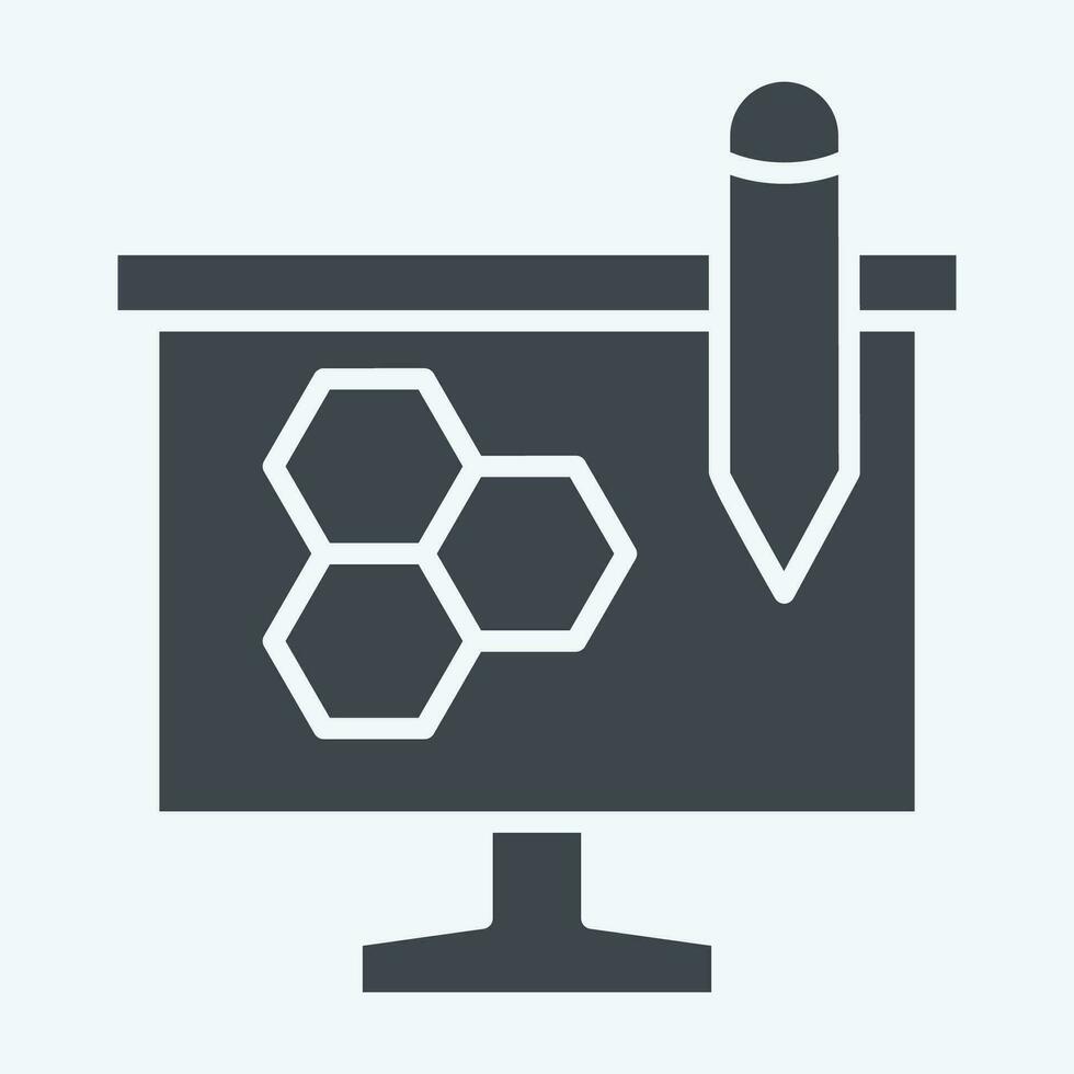 Icon Theory. related to Biochemistry symbol. glyph style. simple design editable. simple illustration vector