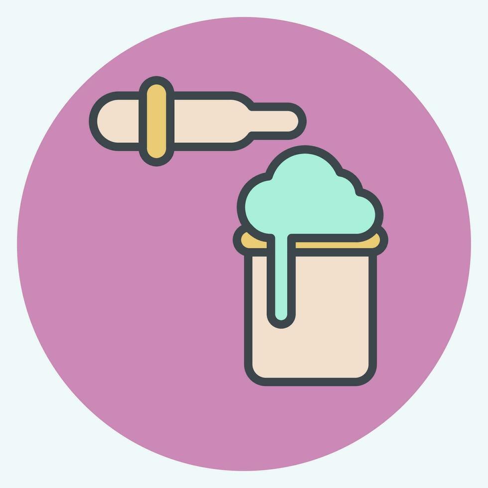 Icon Chemical Reaction. related to Biochemistry symbol. color mate style. simple design editable. simple illustration vector