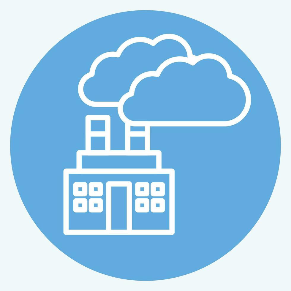 Icon Carbon Dioxide. related to Biochemistry symbol. blue eyes style. simple design editable. simple illustration vector