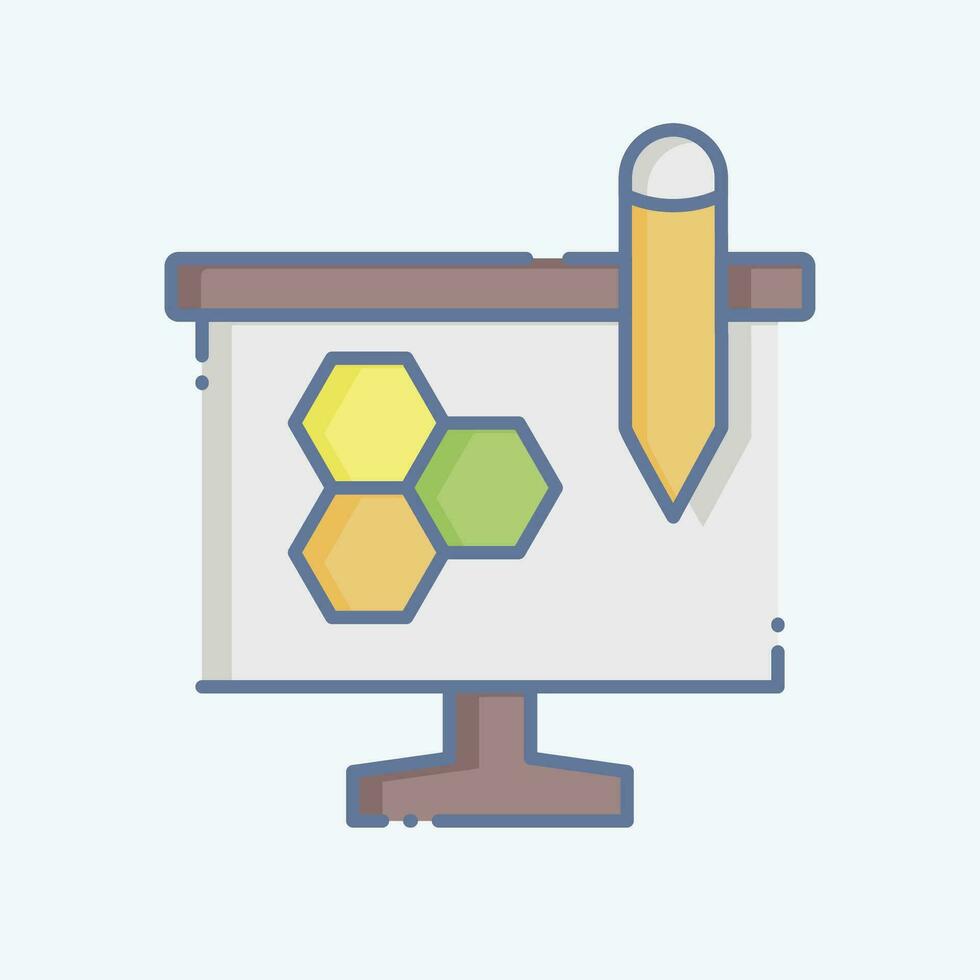 Icon Theory. related to Biochemistry symbol. doodle style. simple design editable. simple illustration vector