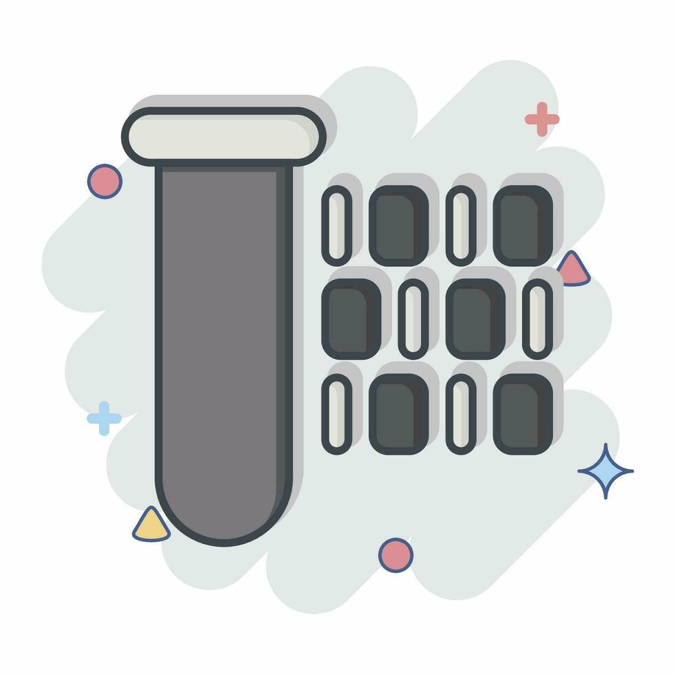 Icon Artificial Insemination. related to Biochemistry symbol. comic style. simple design editable. simple illustration vector