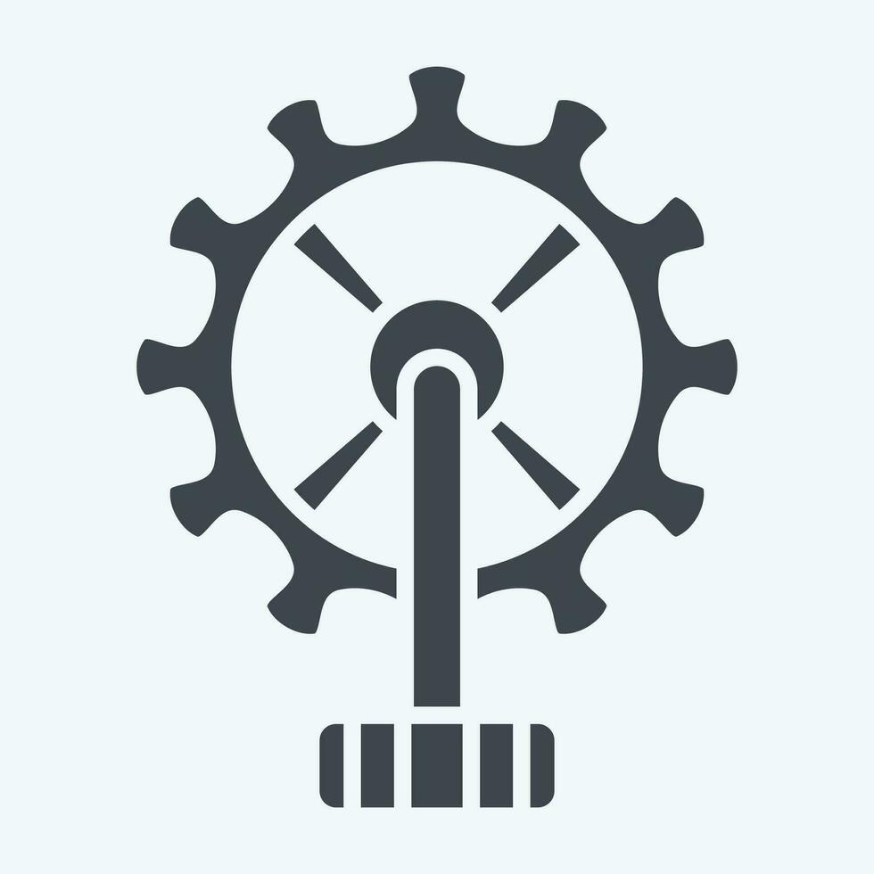 Icon Gear Wheel related to Bicycle symbol. glyph style. simple design editable. simple illustration vector