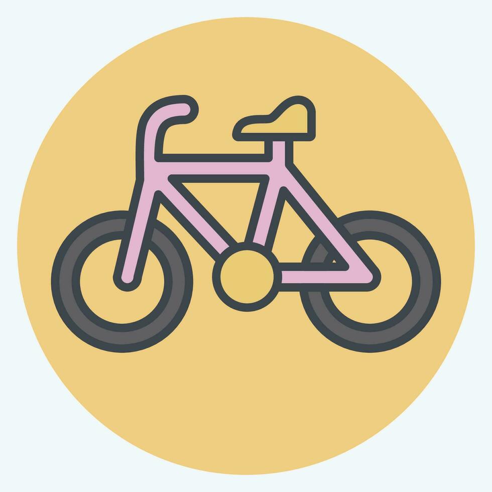 Icon Bike related to Bicycle symbol. color mate style. simple design editable. simple illustration vector