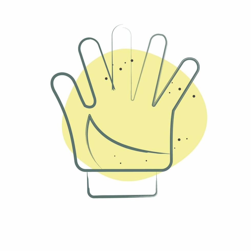 Icon Glove related to Bicycle symbol. Color Spot Style. simple design editable. simple illustration vector
