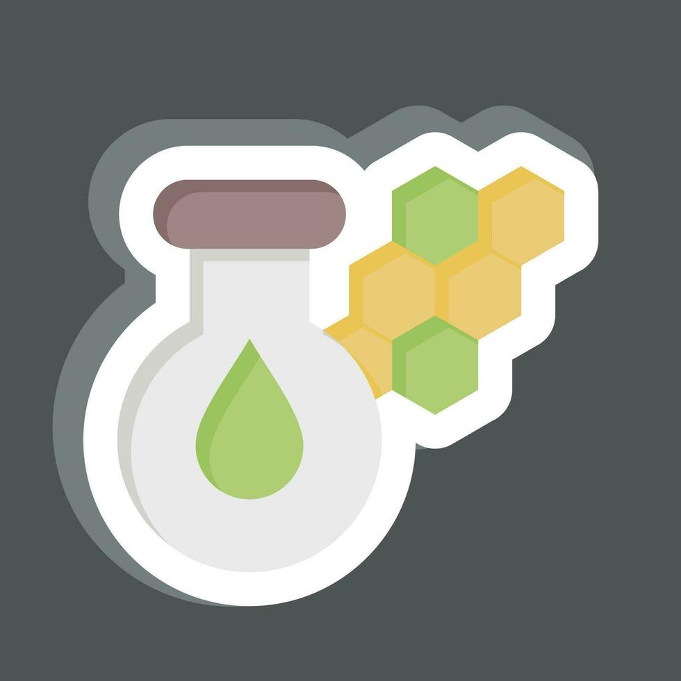 Sticker Chlorophyll. related to Biochemistry symbol. simple design editable. simple illustration vector