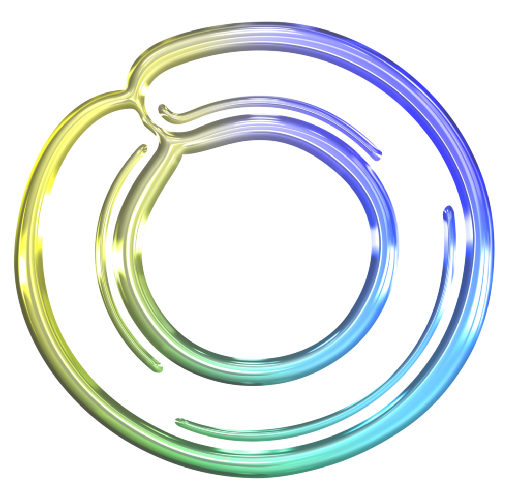 Glossy gradient neon alphabet png