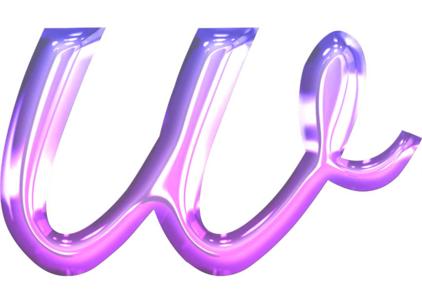 Glossy gradient alphabet png