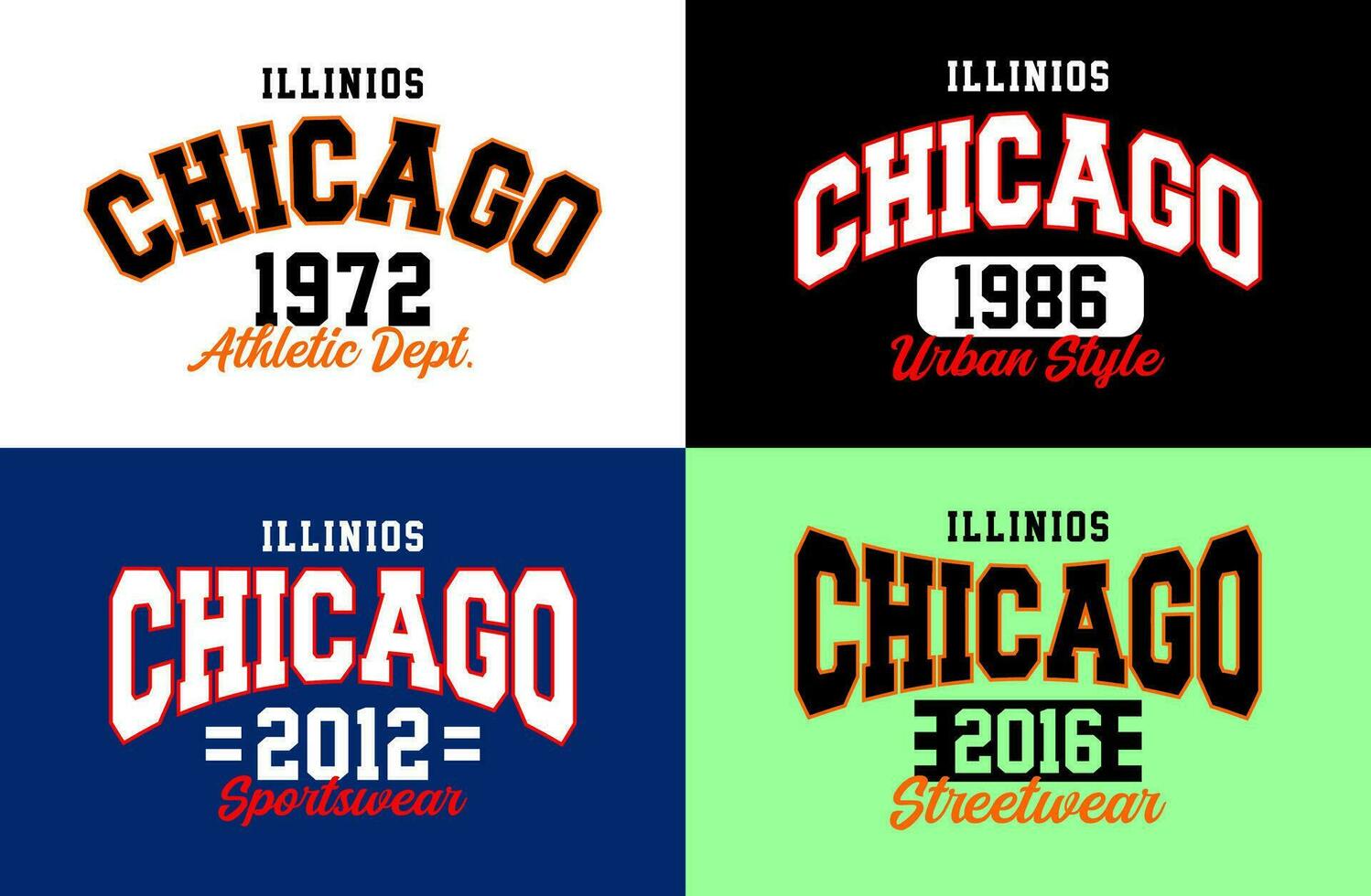 Chicago typography design, urban style, for t-shirt, posters, labels, etc. vector design