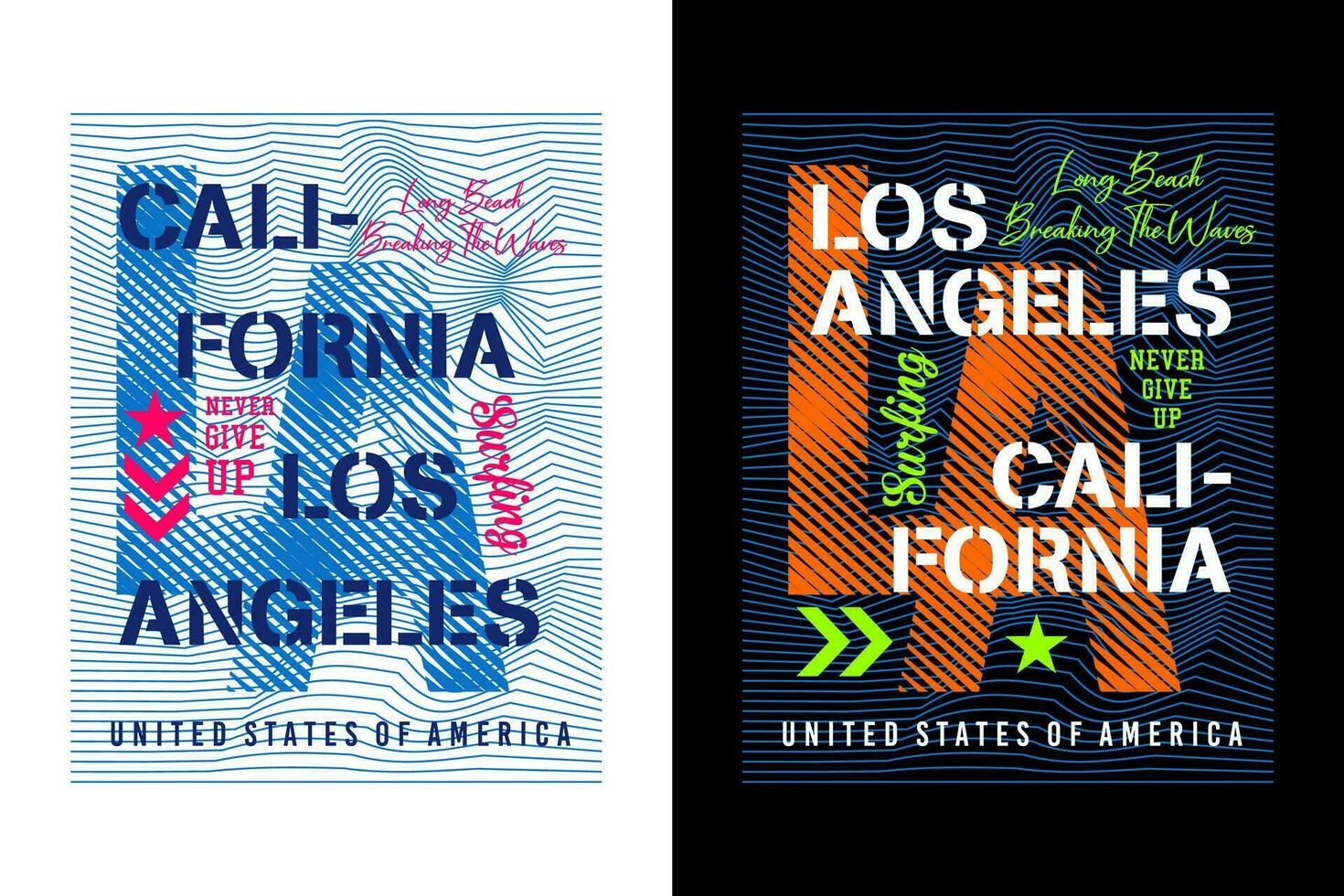 LA California, for print on t shirts etc. vector
