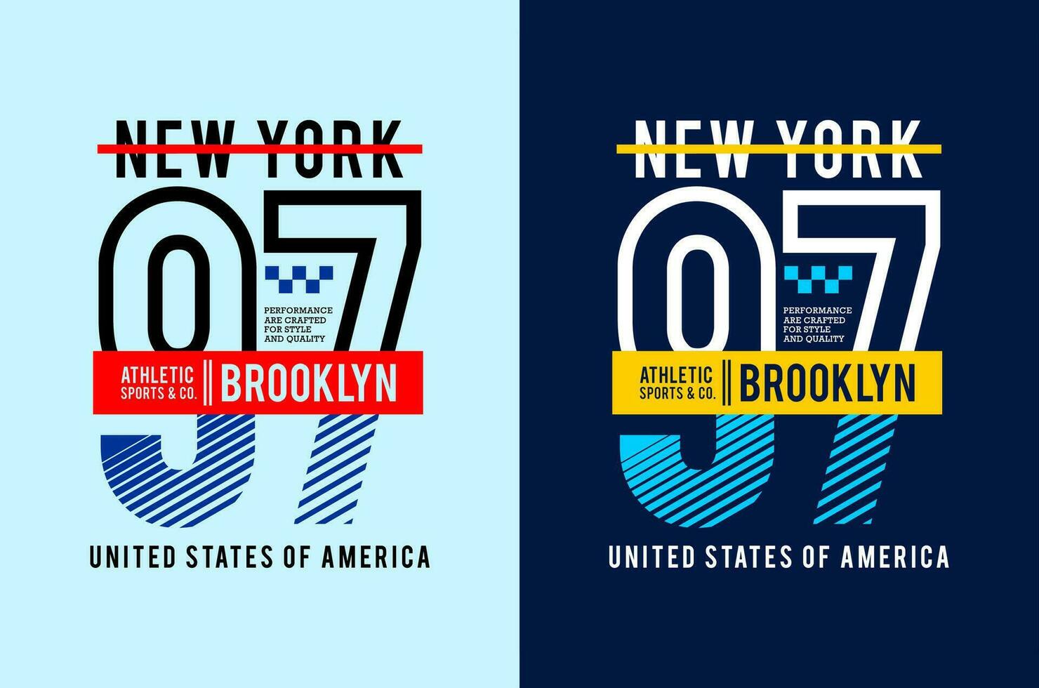 New York Brooklyn typography, for print on t shirts etc. vector