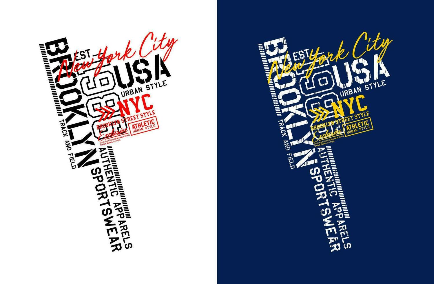 brooklyn tipografía diseño, para impresión en t camisas etc. vector