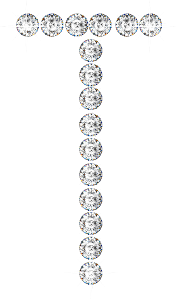 Diamond bling alphabet png