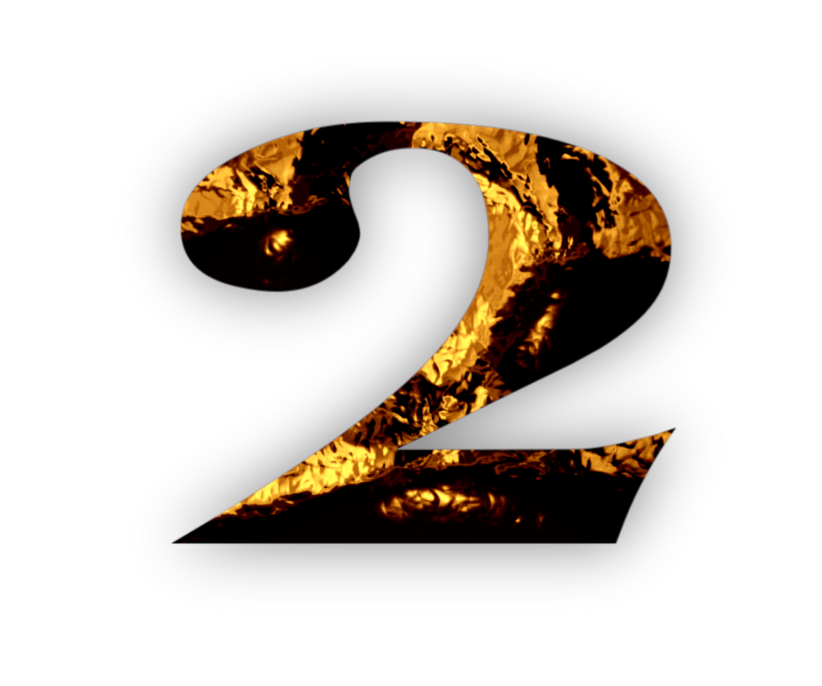 Golden letters and numbers png