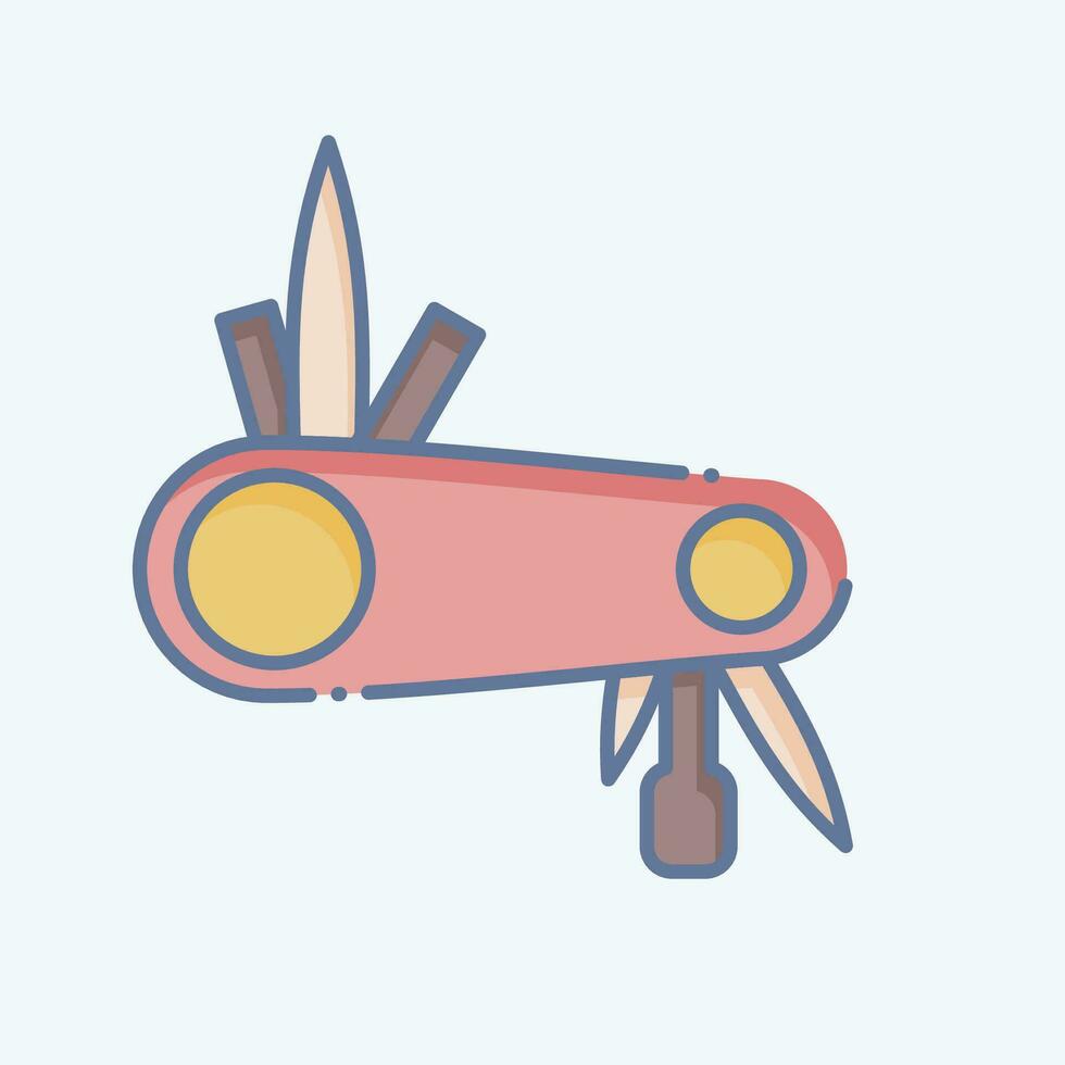 Icon Multitool related to Bicycle symbol. doodle style. simple design editable. simple illustration vector