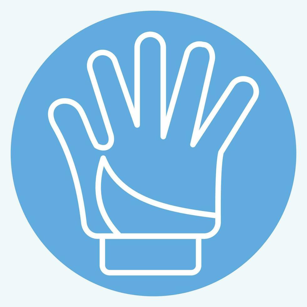 Icon Glove related to Bicycle symbol. blue eyes style. simple design editable. simple illustration vector