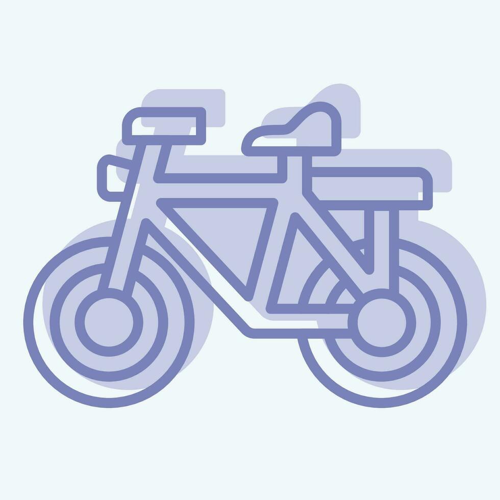 Icon Bicycle related to Bicycle symbol. two tone style. simple design editable. simple illustration vector