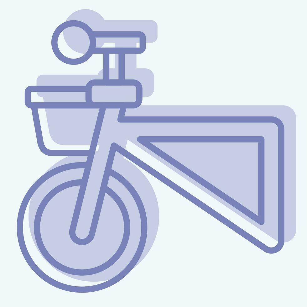 icono cesta relacionado a bicicleta símbolo. dos tono estilo. sencillo diseño editable. sencillo ilustración vector