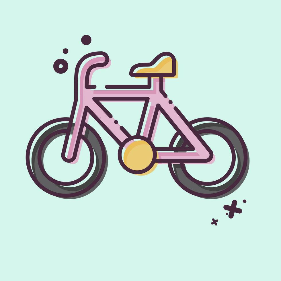 Icon Bike related to Bicycle symbol. MBE style. simple design editable. simple illustration vector