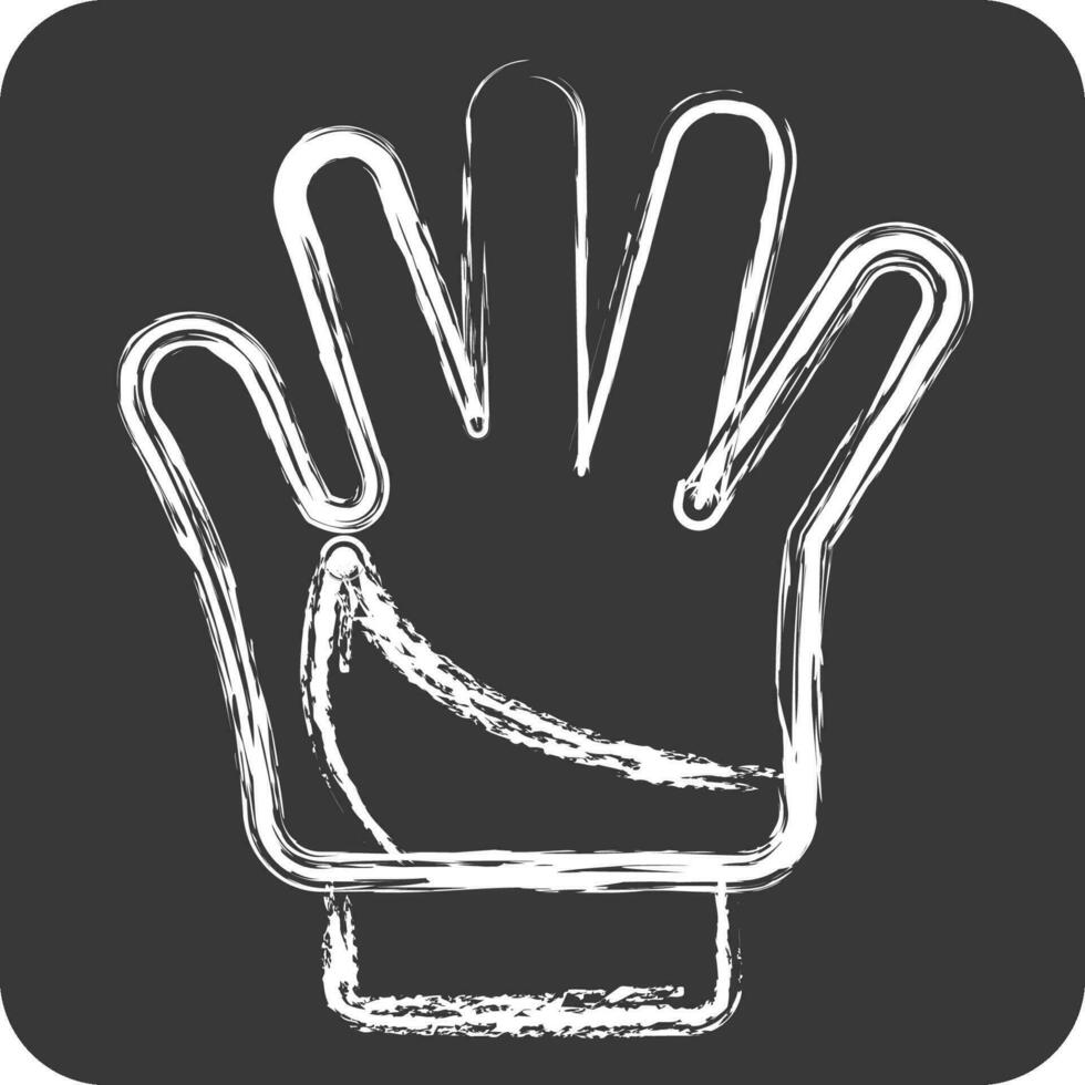 Icon Glove related to Bicycle symbol. chalk Style. simple design editable. simple illustration vector