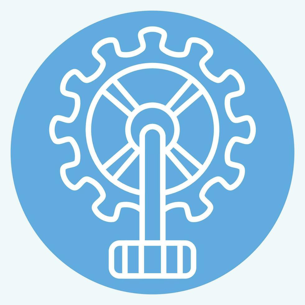 Icon Gear Wheel related to Bicycle symbol. blue eyes style. simple design editable. simple illustration vector