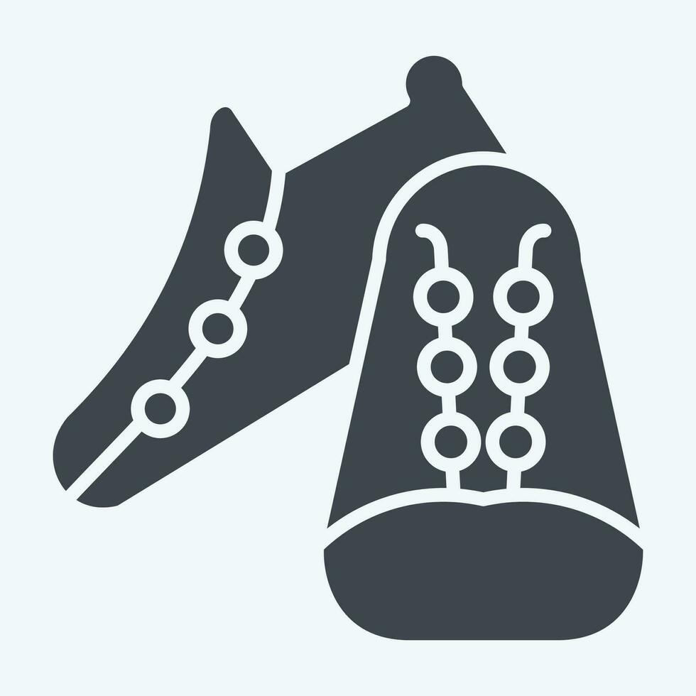 Icon Shoes related to Bicycle symbol. glyph style. simple design editable. simple illustration vector