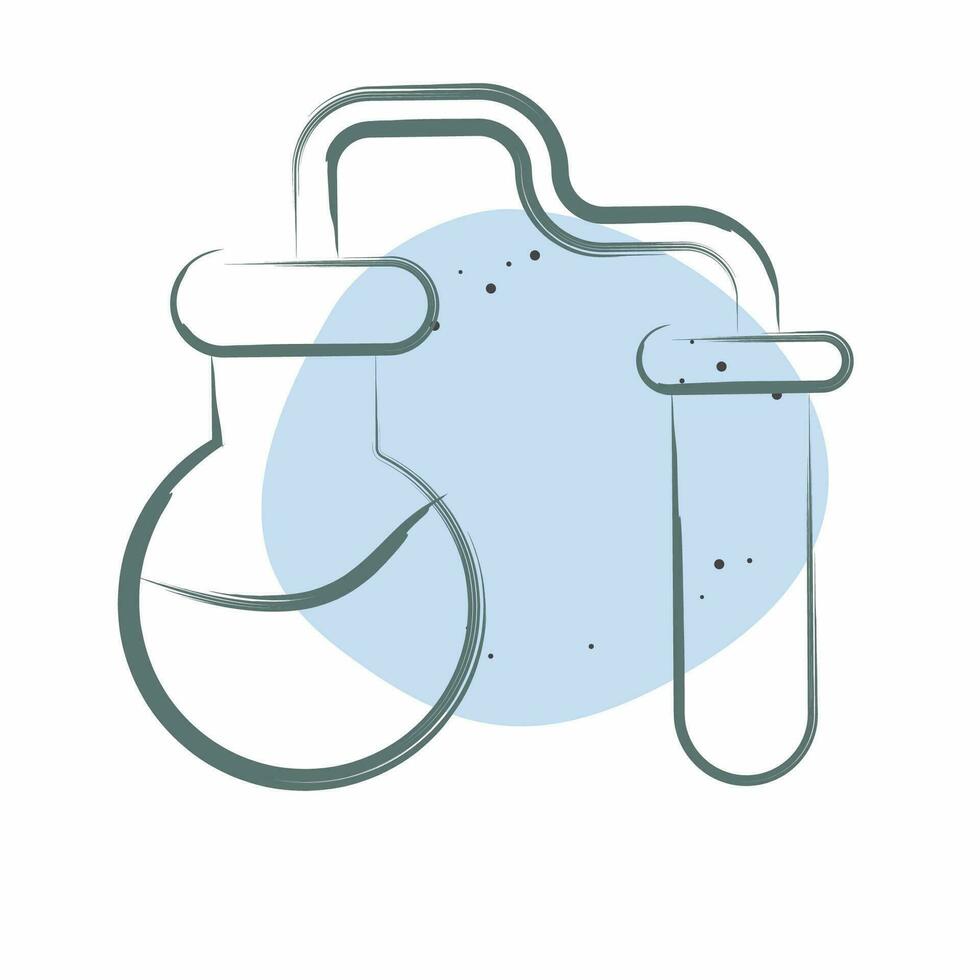 Icon Chemical Experiments. related to Biochemistry symbol. Color Spot Style. simple design editable. simple illustration vector