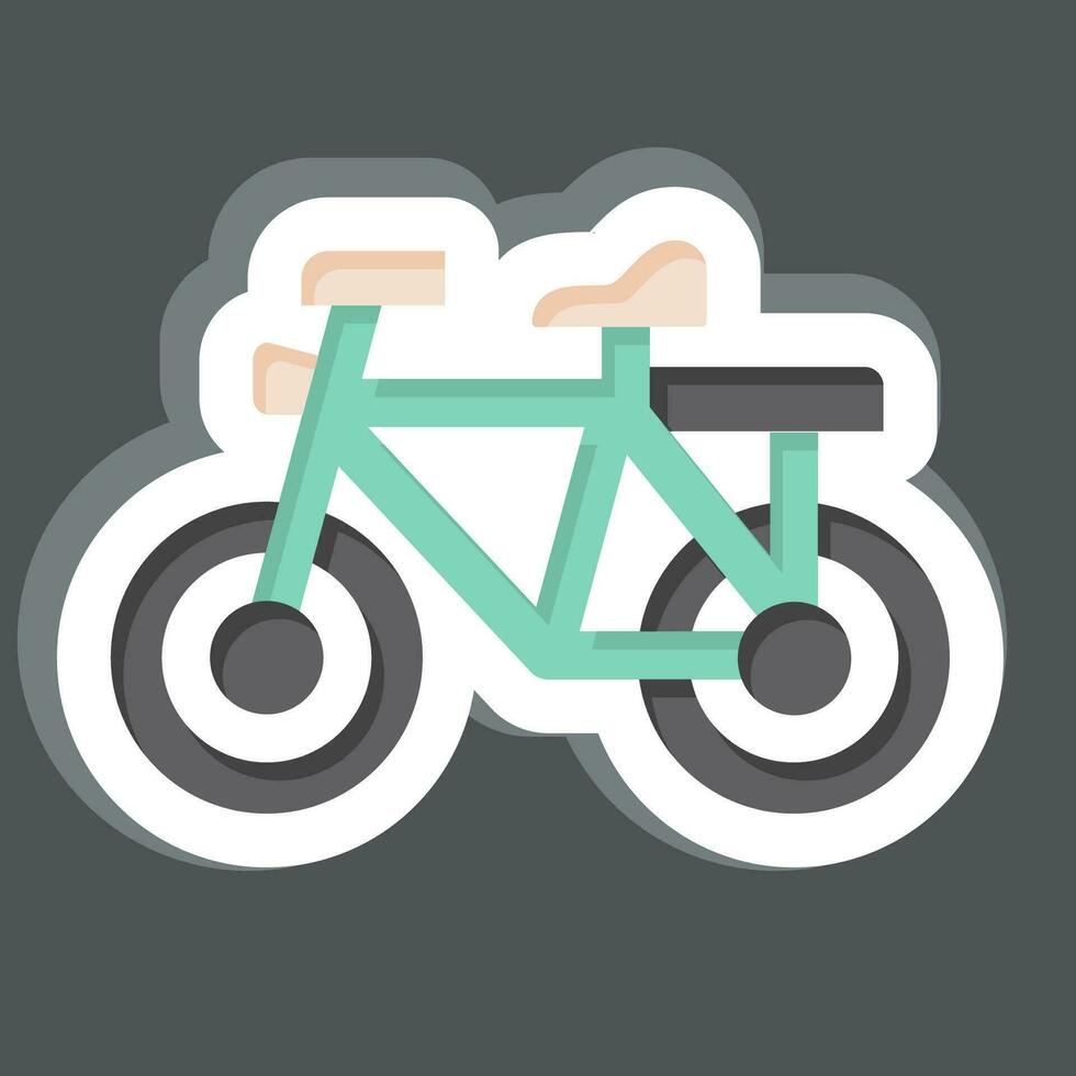 Sticker Bicycle related to Bicycle symbol. simple design editable. simple illustration vector