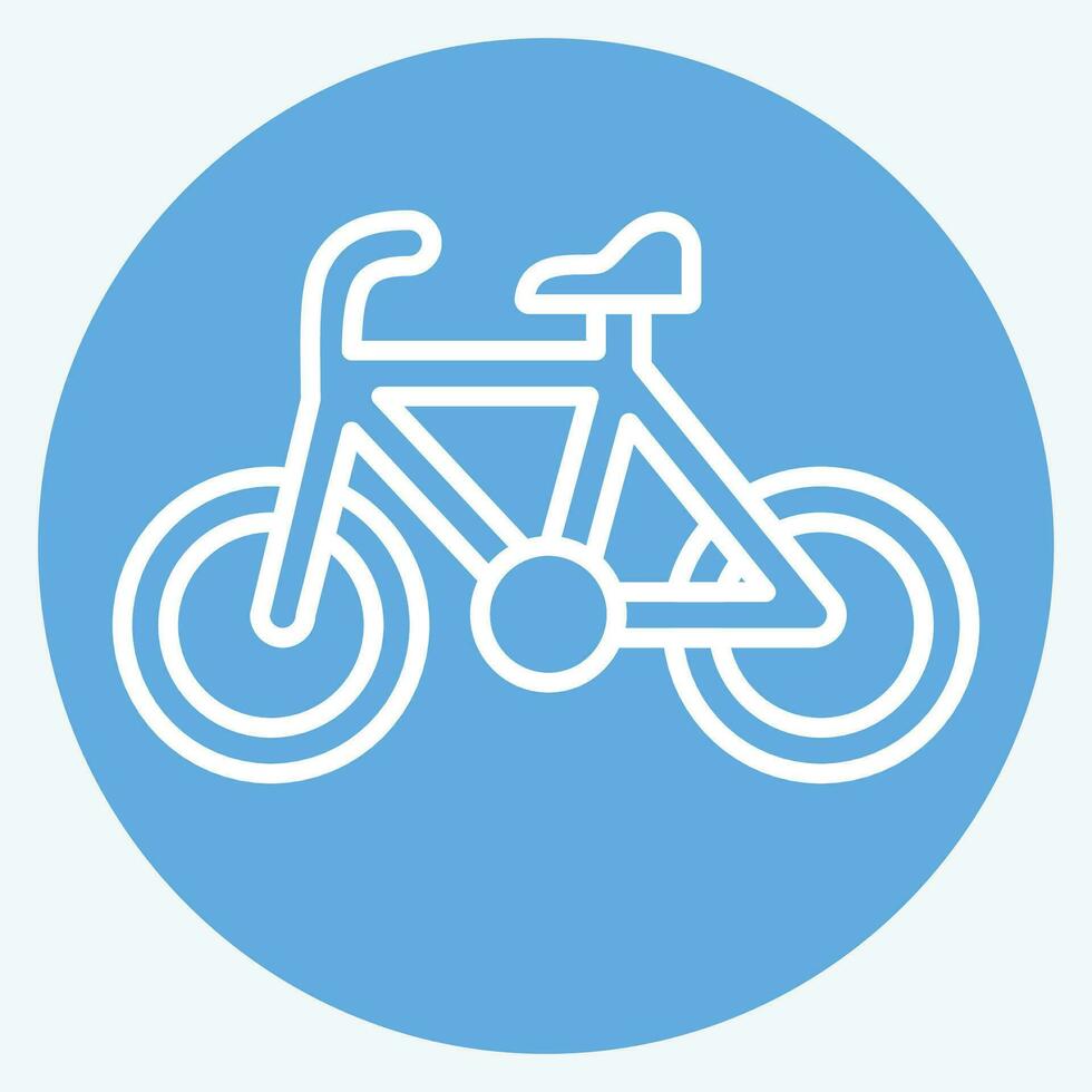 Icon Bike related to Bicycle symbol. blue eyes style. simple design editable. simple illustration vector