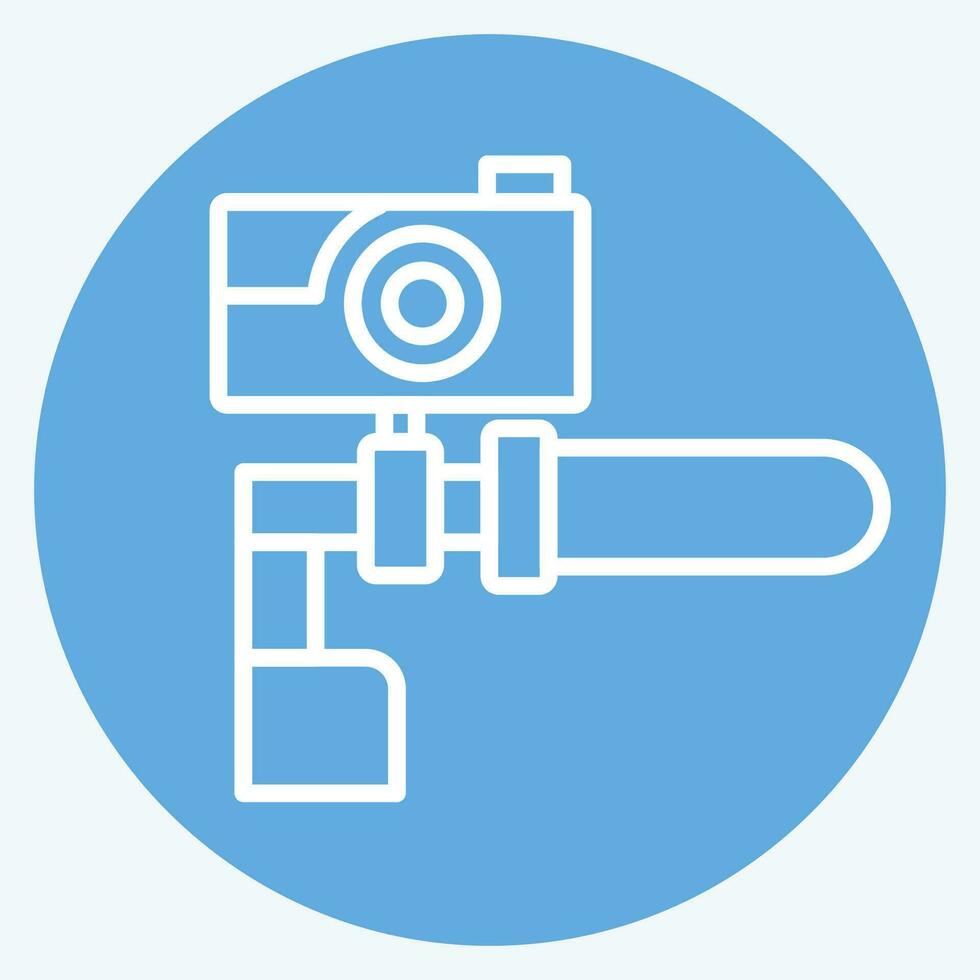 Icon Camera related to Bicycle symbol. blue eyes style. simple design editable. simple illustration vector