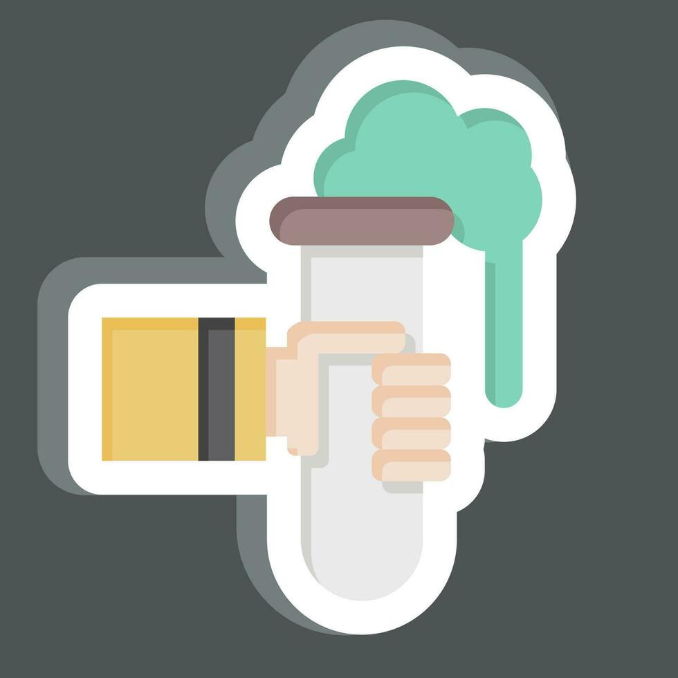 Sticker Biochemical Research. related to Biochemistry symbol. simple design editable. simple illustration vector