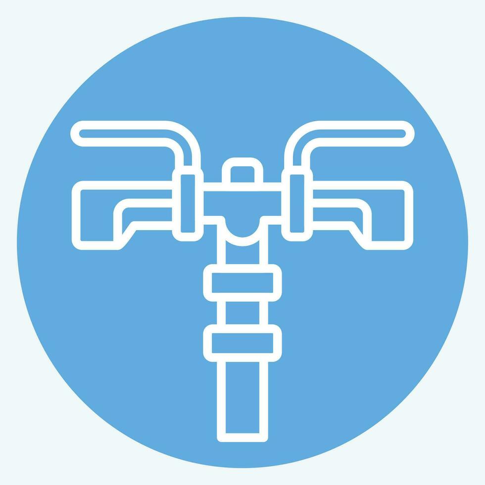icono apretón relacionado a bicicleta símbolo. azul ojos estilo. sencillo diseño editable. sencillo ilustración vector