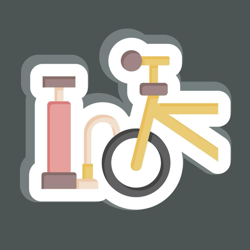 Sticker Air Pump related to Bicycle symbol. simple design editable. simple illustration vector