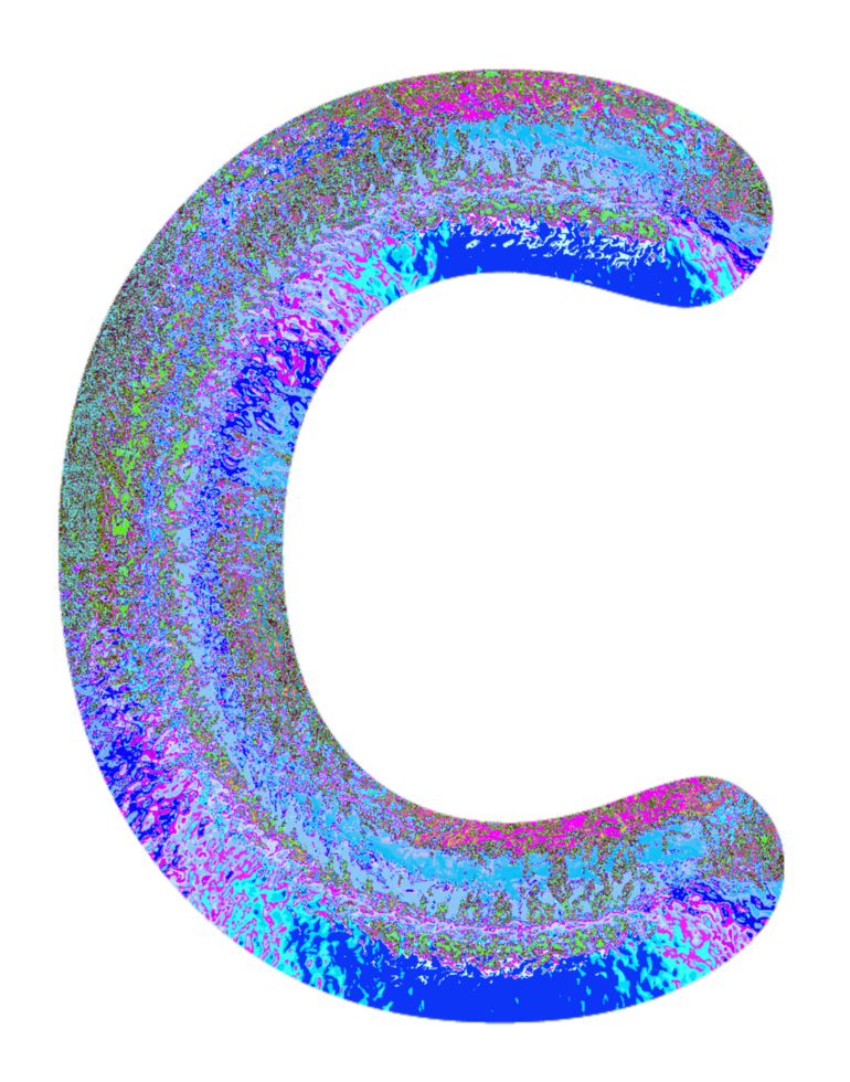 Holographic metallic alphabet png