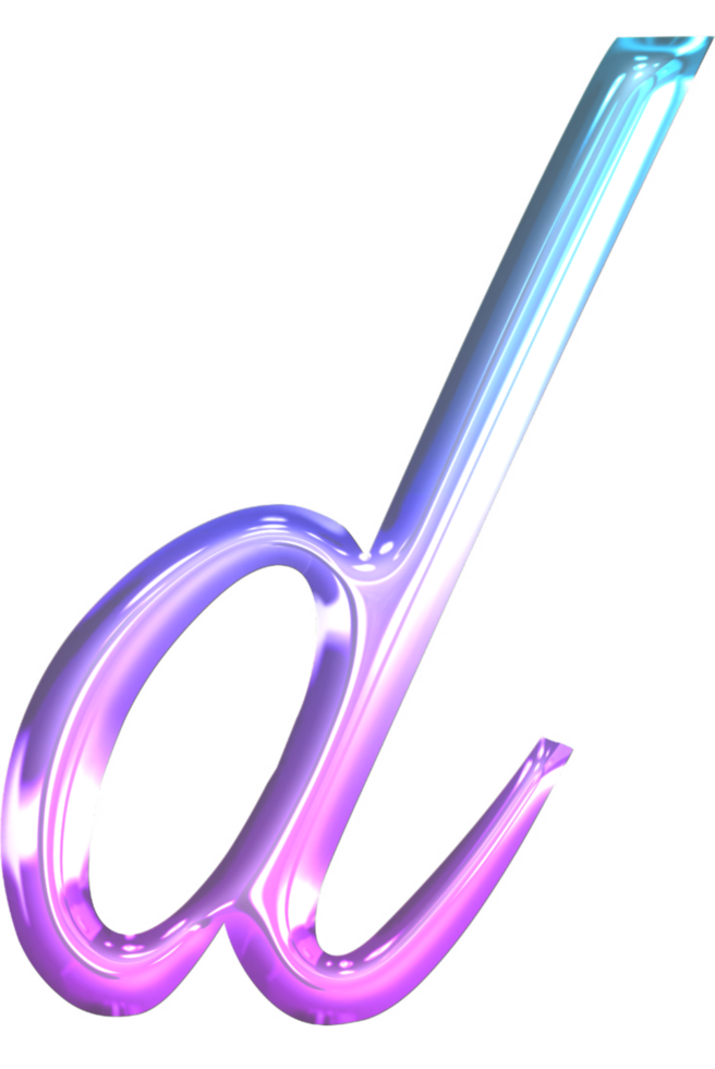 Glossy gradient alphabet png