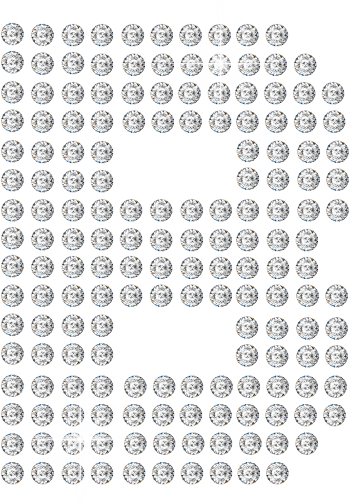 Shiny diamond alphabet png