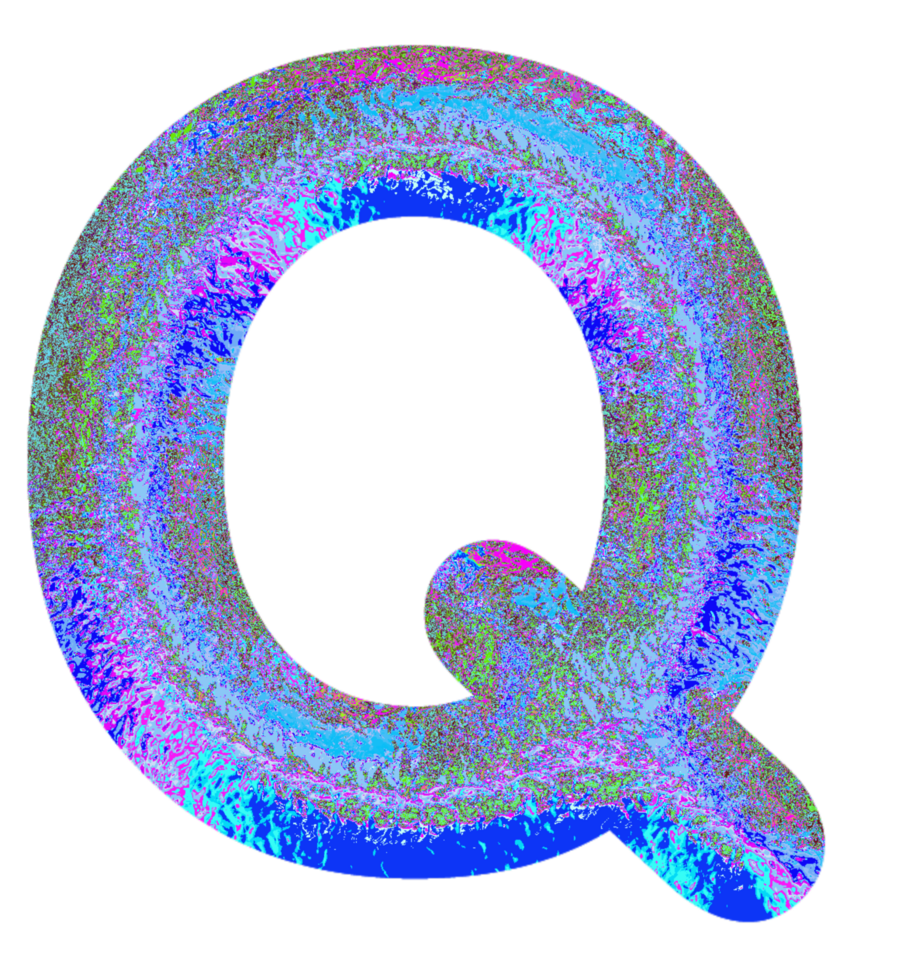 Holographic metallic alphabet png