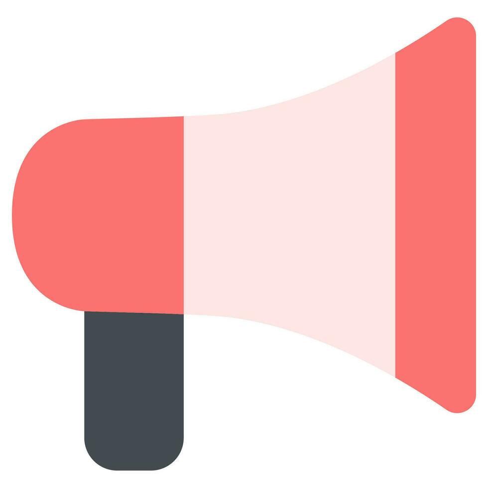 flat style vector loudspeaker or megaphone icon promotion and advertising concept.