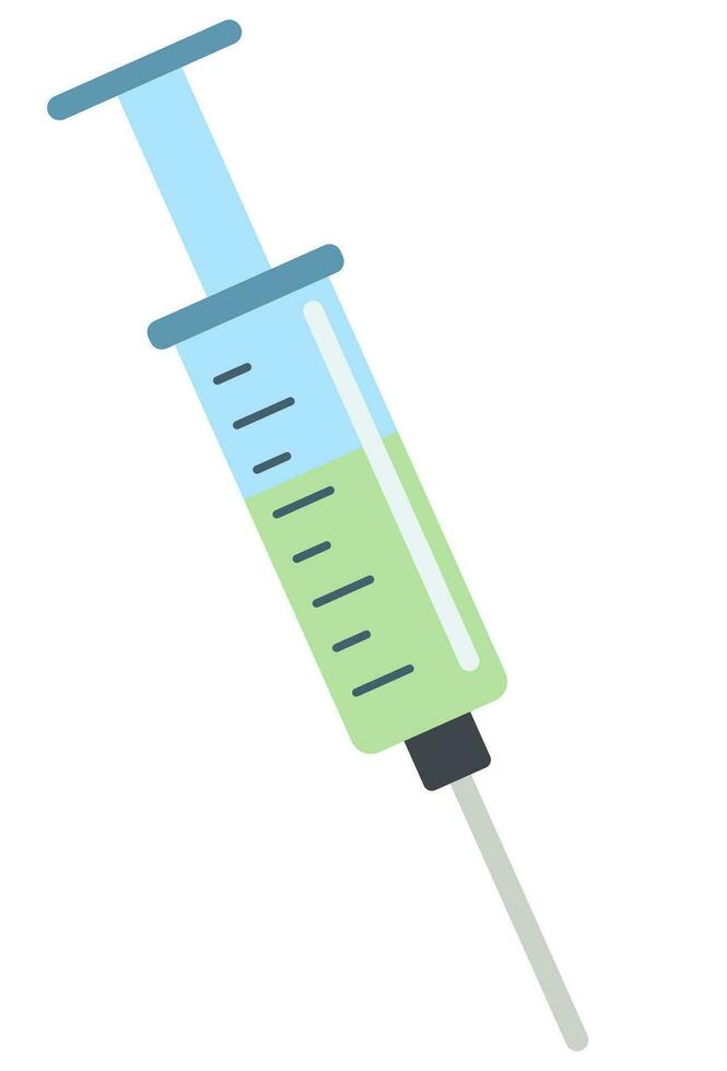 Injection syringe vaccine medical icon vector illustration design