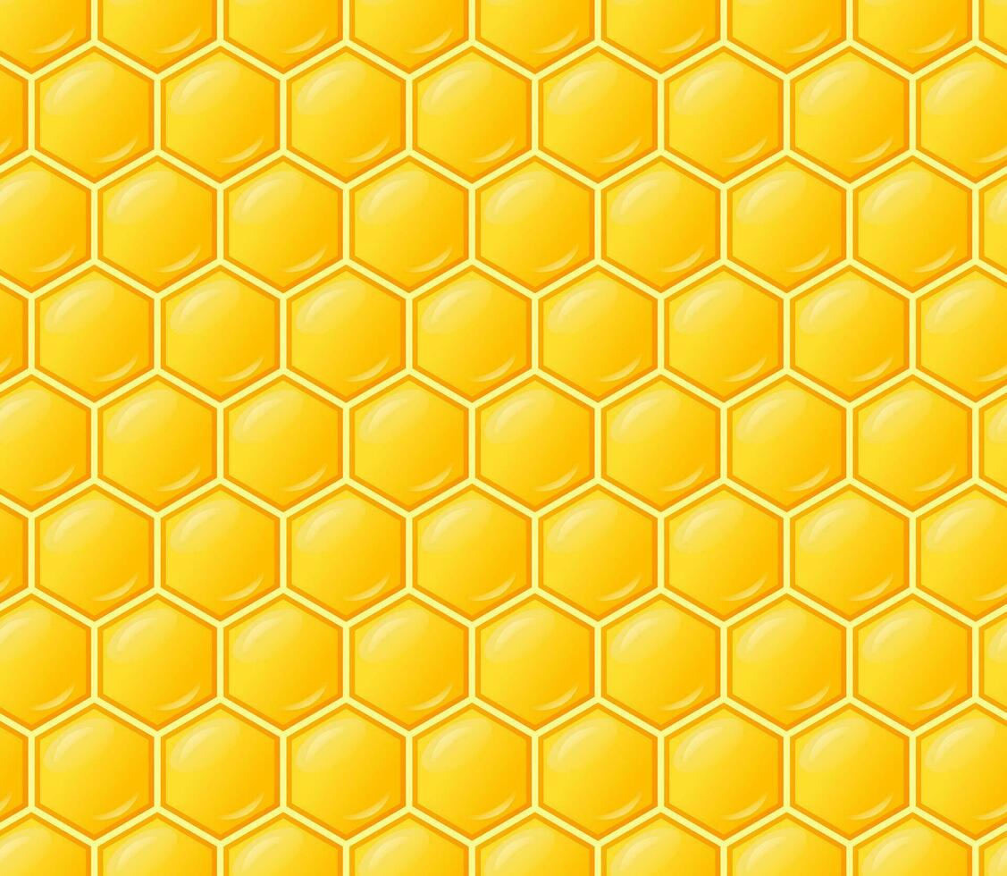 Seamless pattern with honeycombs. Abstract vector background for beekeeping business