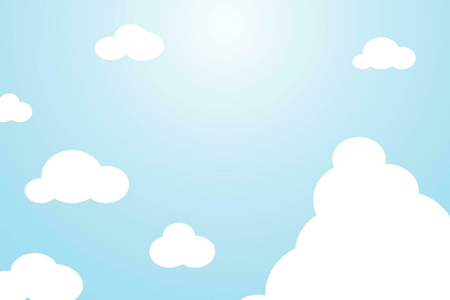 Illustration of white cloud on blue sky vector