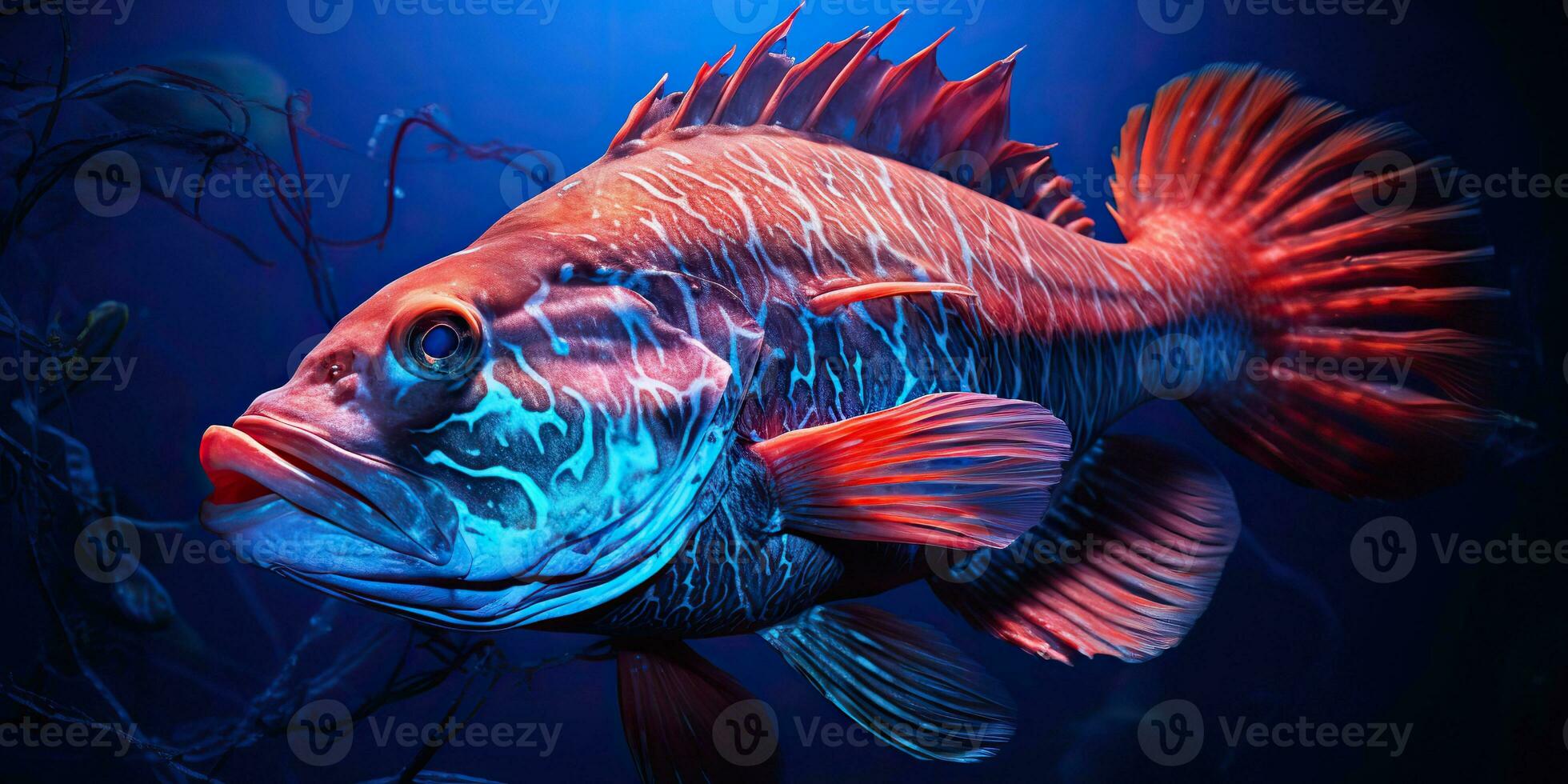 ai generado. ai generativo. realista foto ilustración de atlántico bacalao pez. pescar submarino salvaje náutico mundo. gráfico Arte