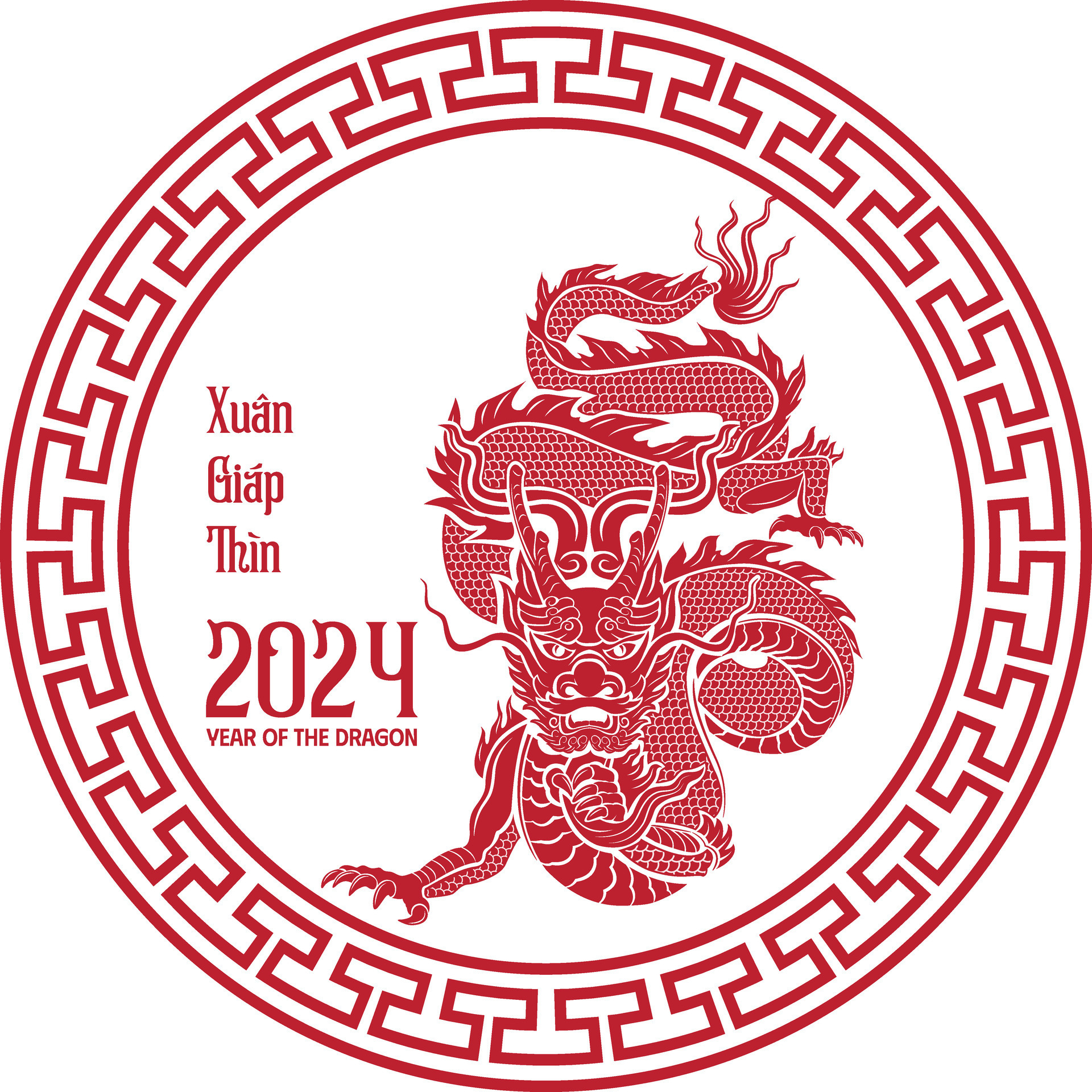Vietnamese New Year Giap Thin 2024, Dragon of New year. Chinese new