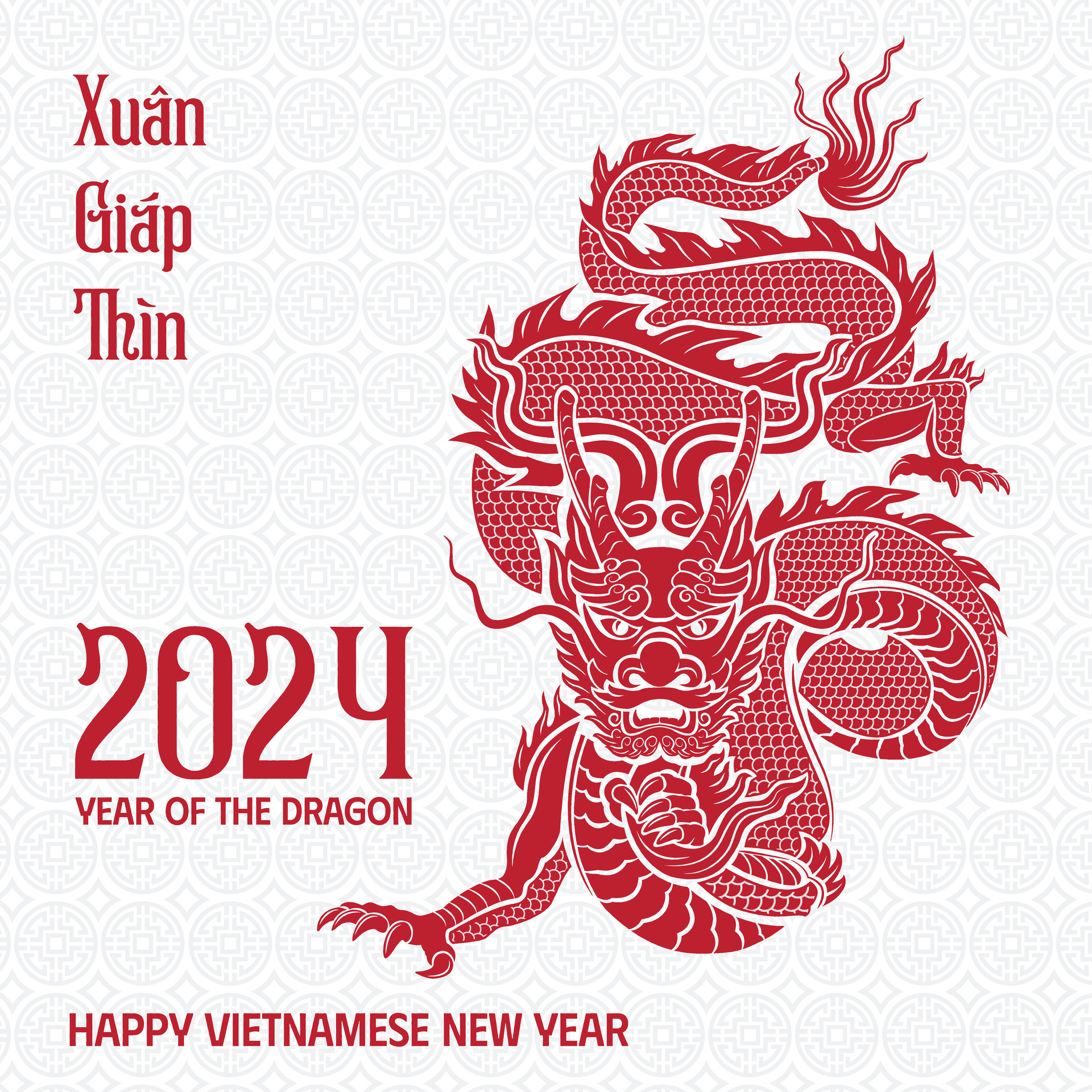 Vietnamese New Year Giap Thin 2024, Dragon of New year. Chinese new