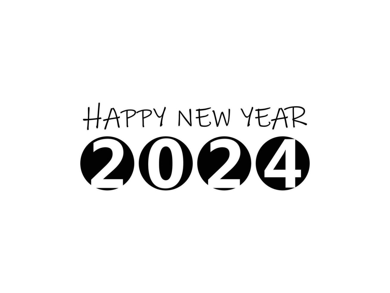 Happy new year 2024 vector design