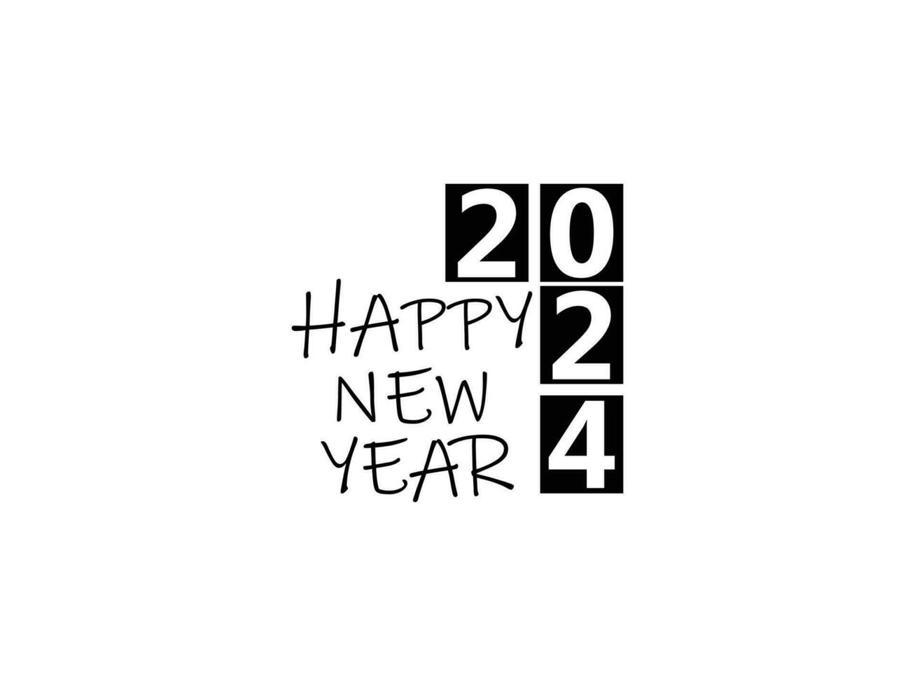 Happy new year 2024 vector design